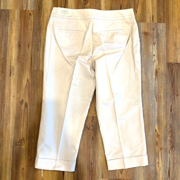 Ann Taylor NWT Beige Khaki Cropped Leg Curvy Pants Size 12 - Picture 4 of 8
